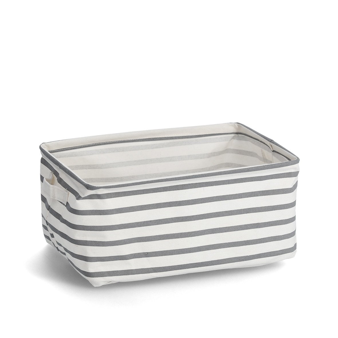 zeller-present-home-living-stripes-aufbewahrungskorb-wei-grau image 1