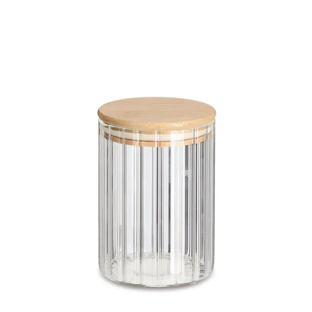 zeller-present-k-che-vorratsglas-rillen-bambusdeckel-610-ml image 1