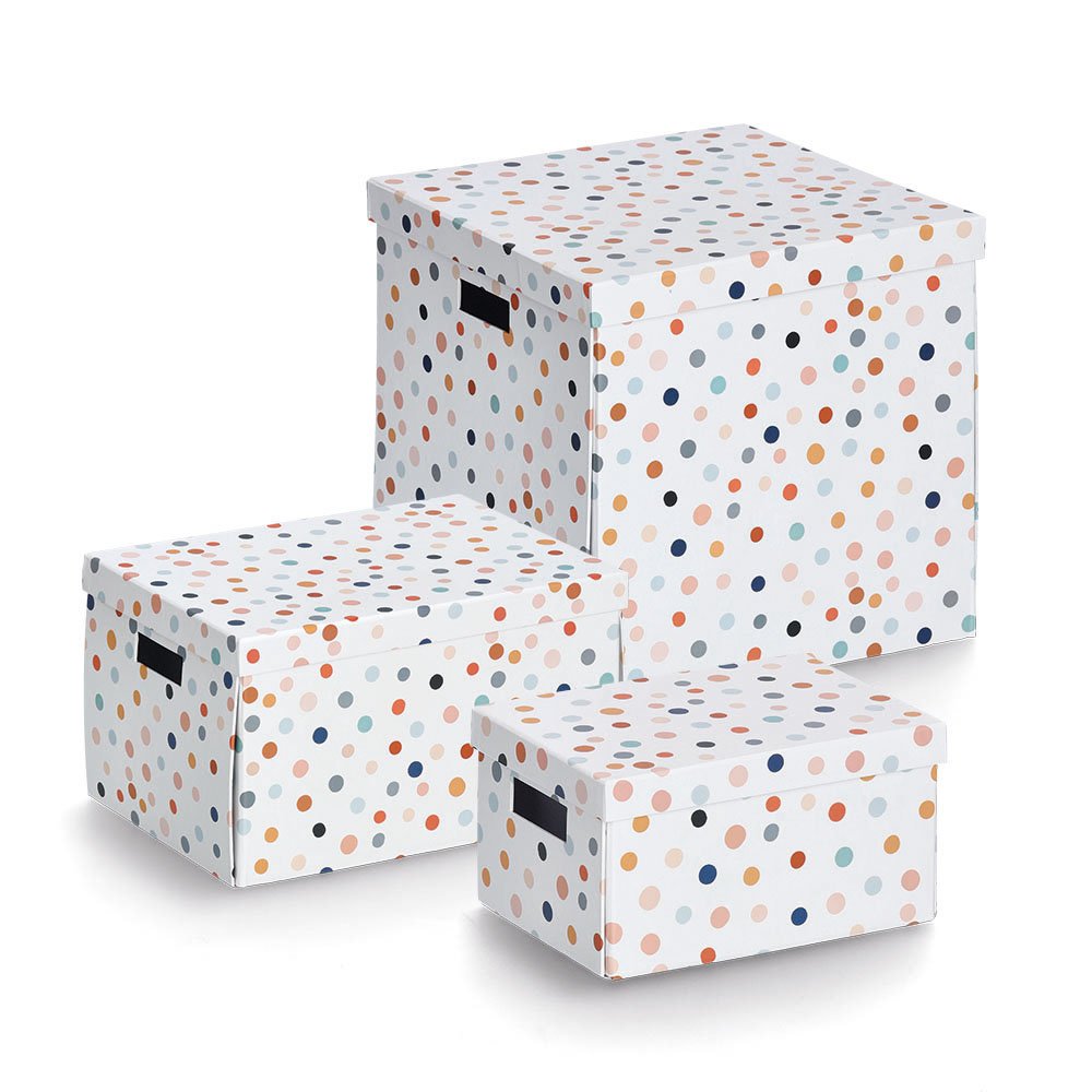 zeller-present-home-living-aufbewahrungsbox-dots-karton-mit-deckel image 4