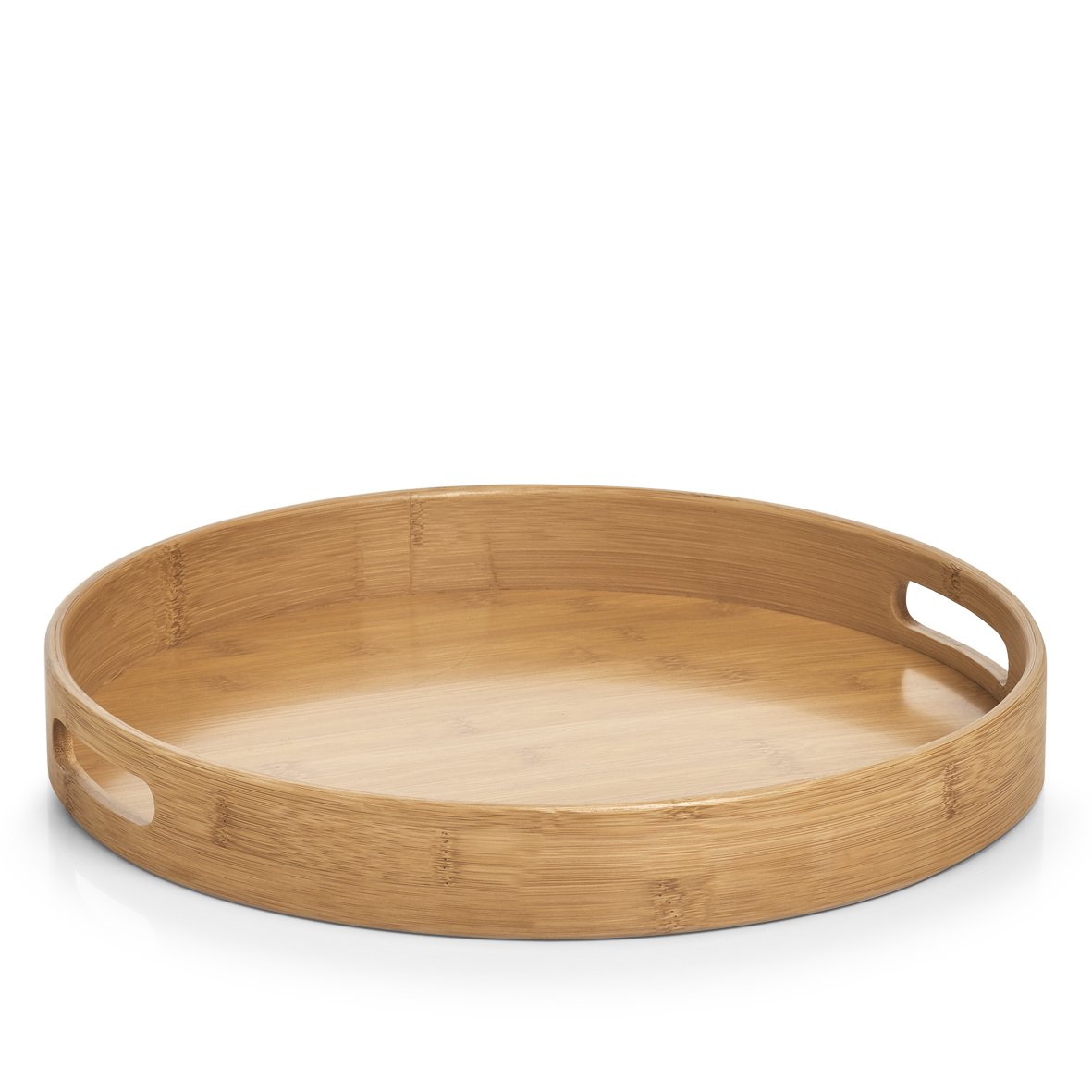 zeller-present-table-serviertablett-bambus-rund-mit-griff image 1