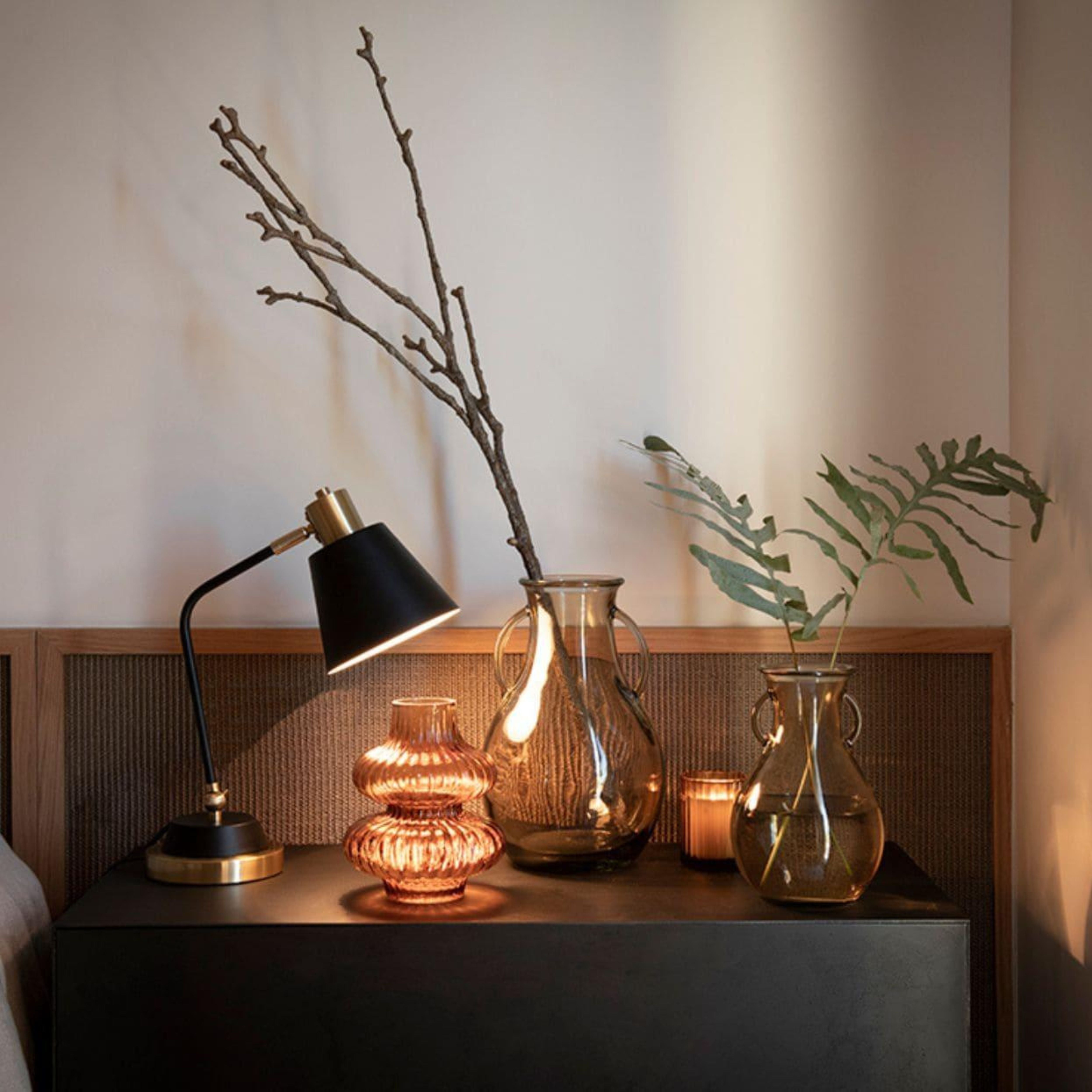 andrea-house-iluminaci-n-tischlampe-schwarz-metall-vintage image 1