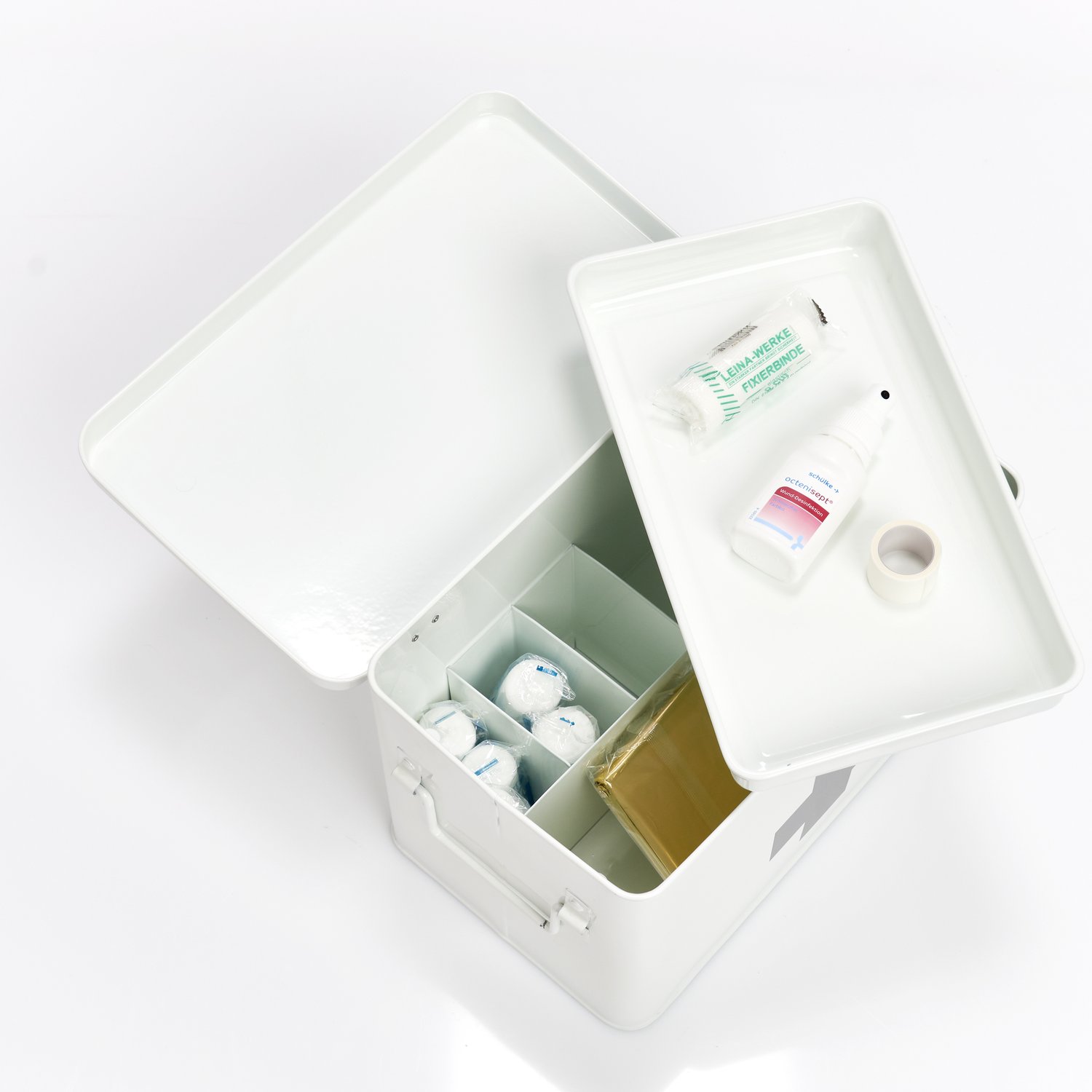 zeller-home-medizinbox-metall-wei-mit-5-f-chern image 3