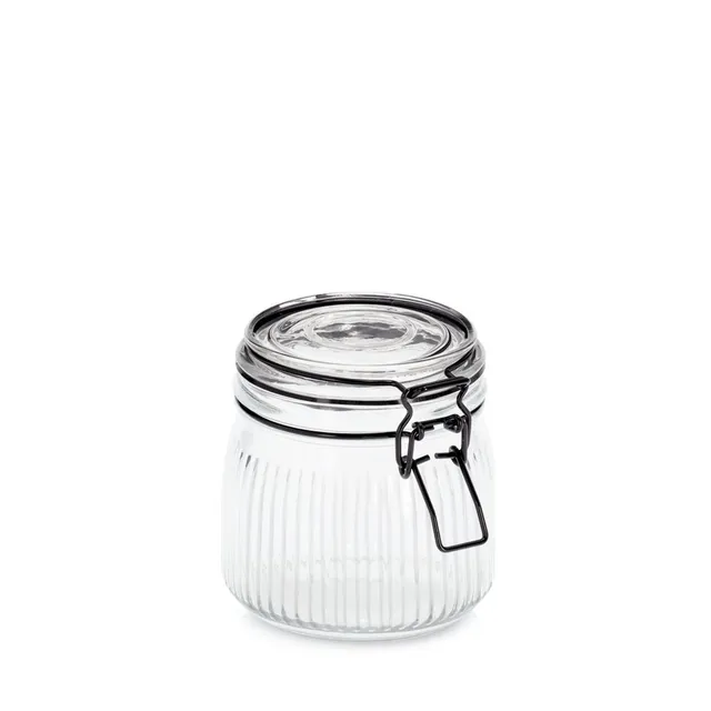 zeller-present-k-che-vorratsglas-550ml-b-gelverschluss-geriffelt image 1