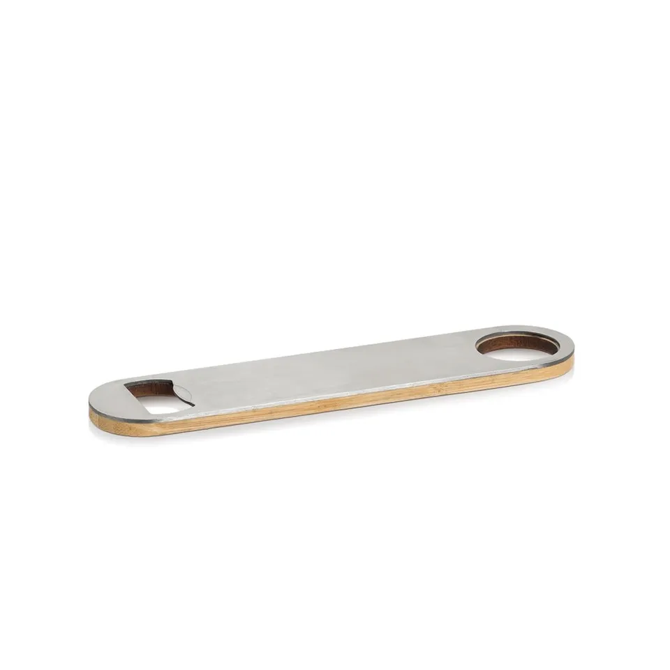 zeller-present-k-che-flaschen-ffner-bambus-edelstahl image 1