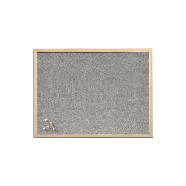 zeller-present-office-pinboard-leinen-kiefer-pinnwand-natur image 1