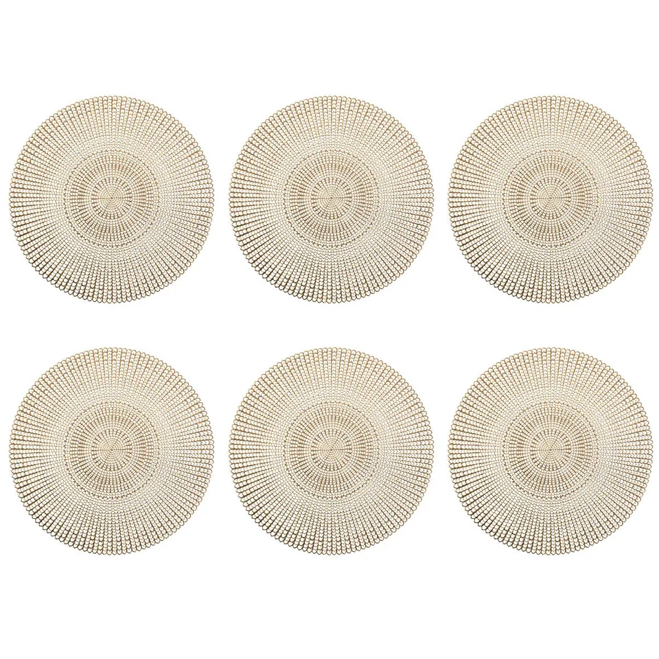 zeller-present-cut-out-platzset-6er-set-kunststoff-gold image 1
