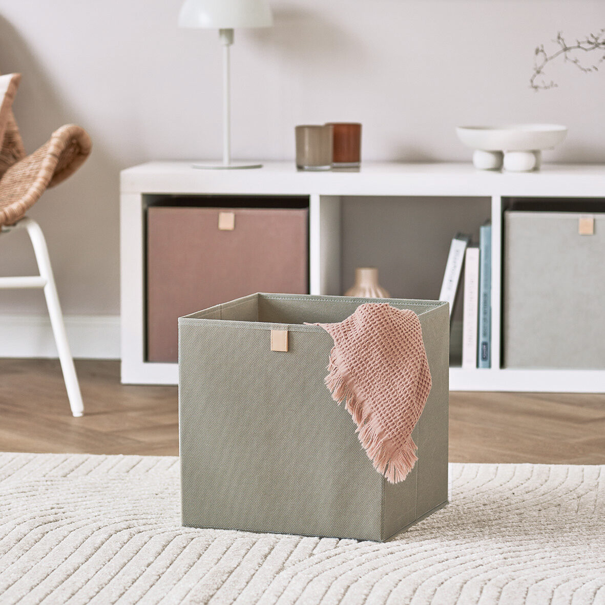 zeller-home-living-aufbewahrungsbox-vlies-khaki-faltbar image 5