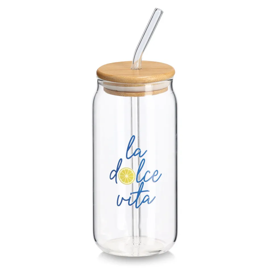 zeller-present-k-che-trinkglas-la-dolce-vita-500-ml-bambusdeckel image 1