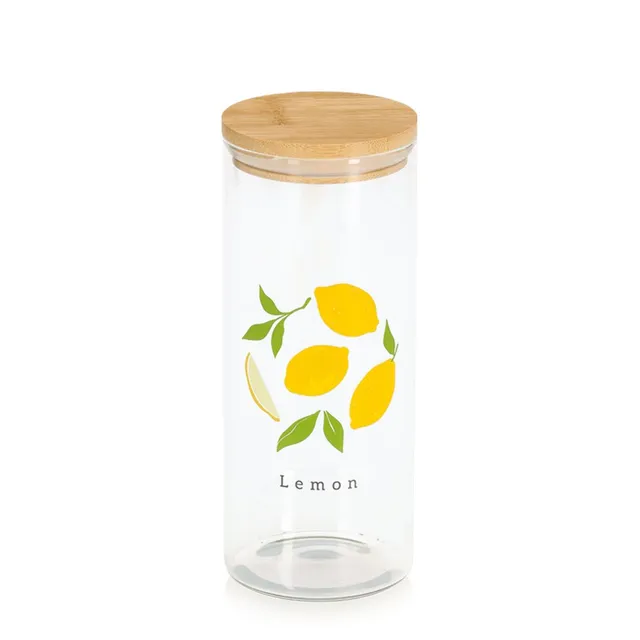 zeller-present-k-che-vorratsglas-lemon-1150-ml-bambusdeckel image 1