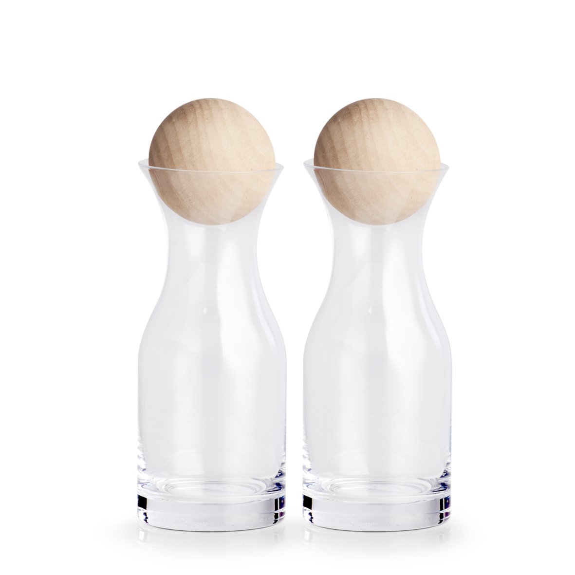 zeller-k-che-glaskaraffen-set-2tlg-250-ml-holzkugel image 1