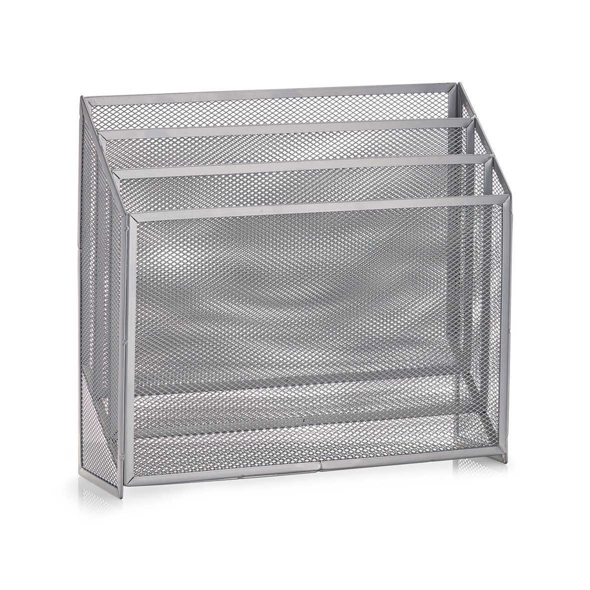 zeller-present-home-living-zeitungsst-nder-mesh-metall image 1