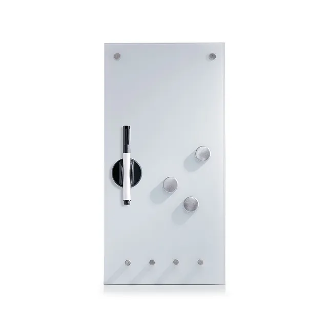 zeller-present-office-memoboard-glas-magnettafel-wei-mit-haken image 1