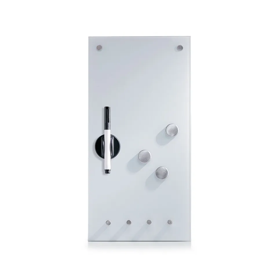 zeller-present-office-memoboard-glas-magnettafel-wei-mit-haken image 1