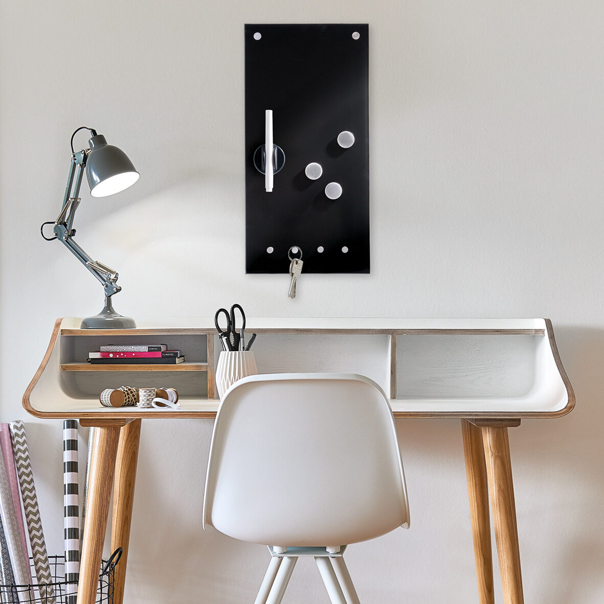 zeller-present-office-memoboard-glas-schwarz-mit-haken image 6
