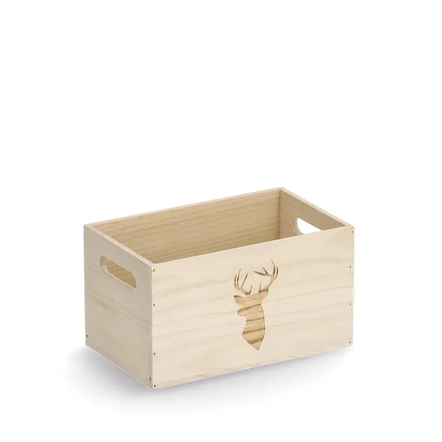 zeller-present-aufbewahrungskiste-hirsch-holz-mit-griffen image 1