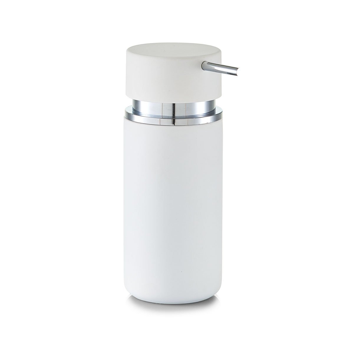 zeller-bad-rubber-seifenspender-keramik-wei-300-ml image 1