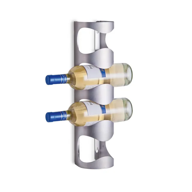 zeller-present-k-che-wand-flaschenhalter-edelstahl-f-r-4-flaschen image 1
