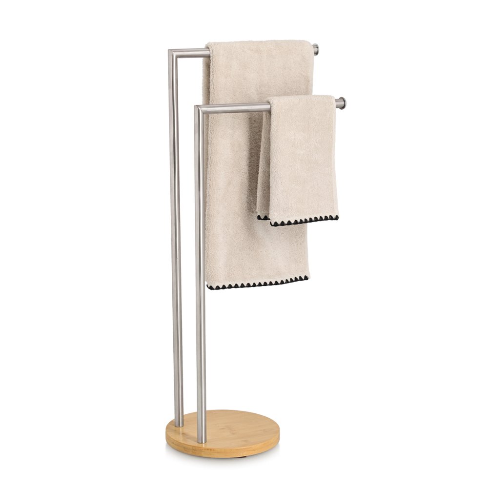 zeller-present-bad-handtuchhalter-edelstahl-bambus-freistehend image 3