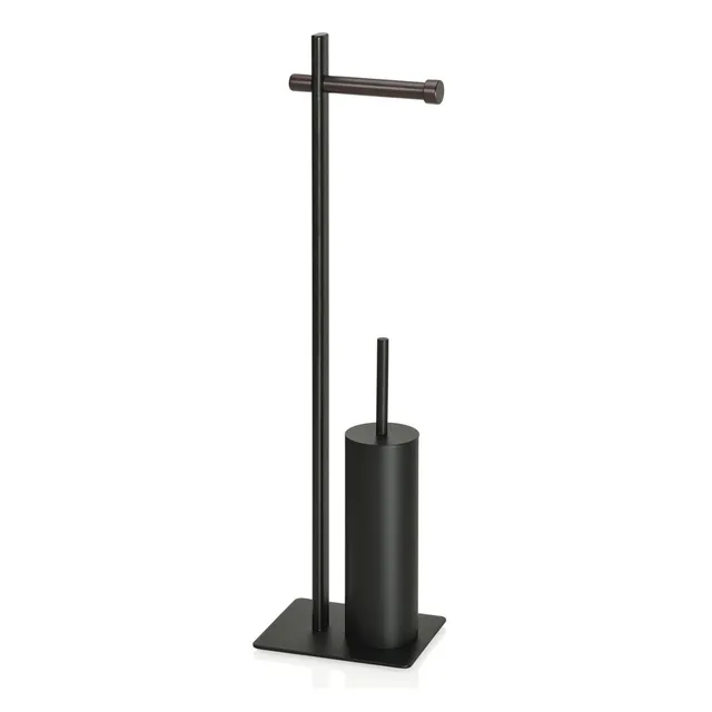 andrea-house-wc-garnitur-metall-holz-schwarz-mit-b-rste image 1