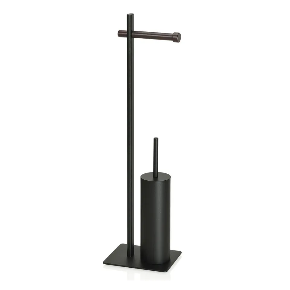andrea-house-wc-garnitur-metall-holz-schwarz-mit-b-rste image 1