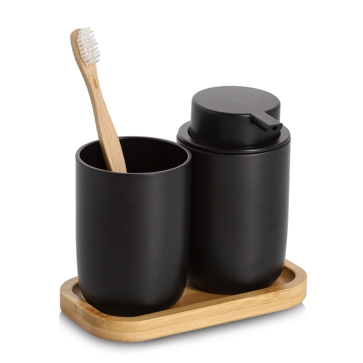 zeller-home-living-bad-accessoires-set-3-tlg-mattschwarz image 3