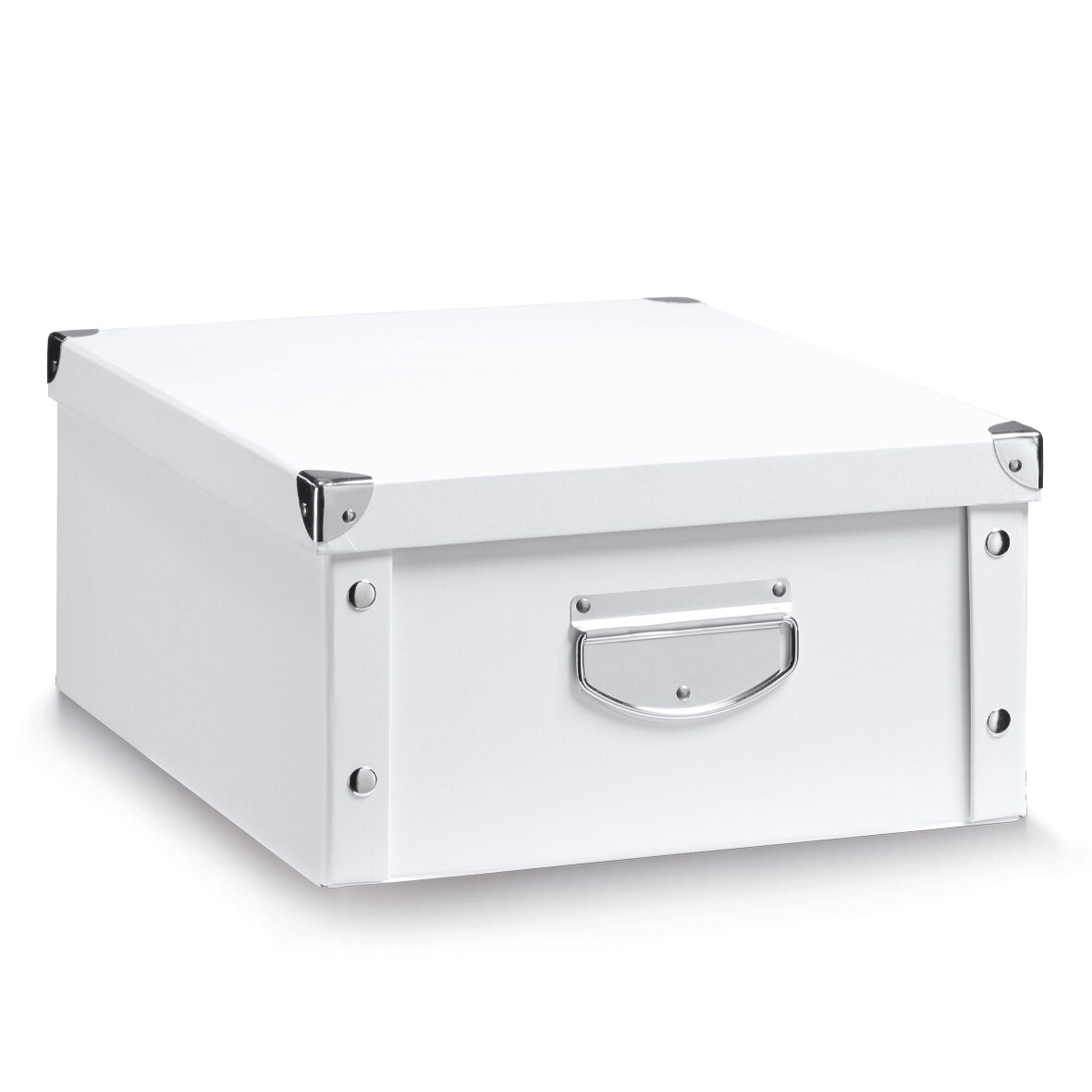 zeller-present-home-aufbewahrungsbox-pappe-wei-mit-deckel image 1