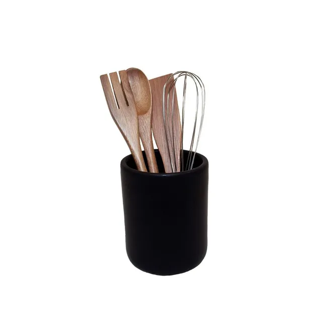 andrea-house-cocina-utensilienhalter-keramik-schwarz image 1