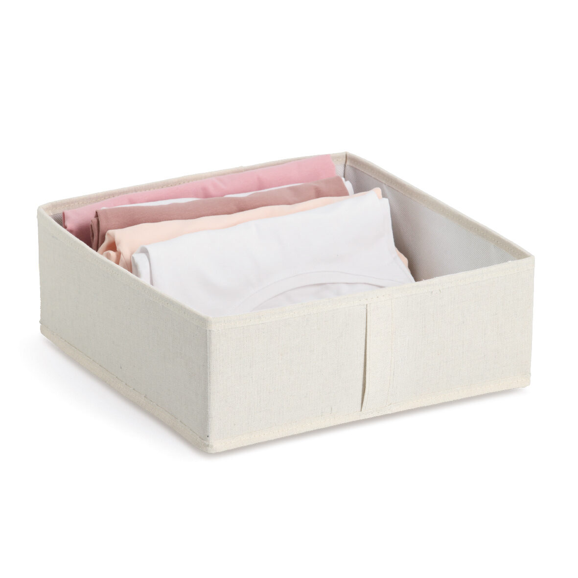zeller-home-living-aufbewahrungsbox-polyester-beige-faltbar image 2