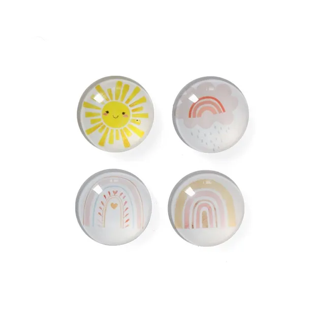 zeller-office-magnet-set-rainbow-4-tlg-kunststoff-glas image 1