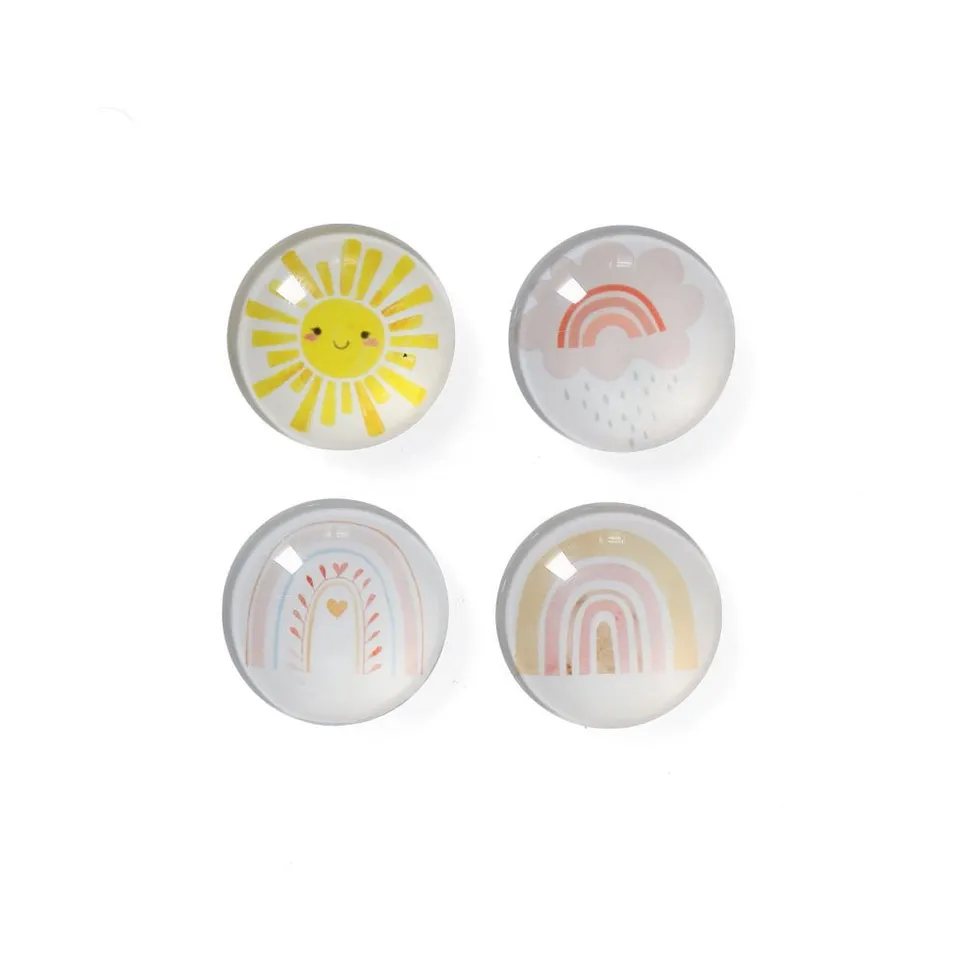 zeller-office-magnet-set-rainbow-4-tlg-kunststoff-glas image 1