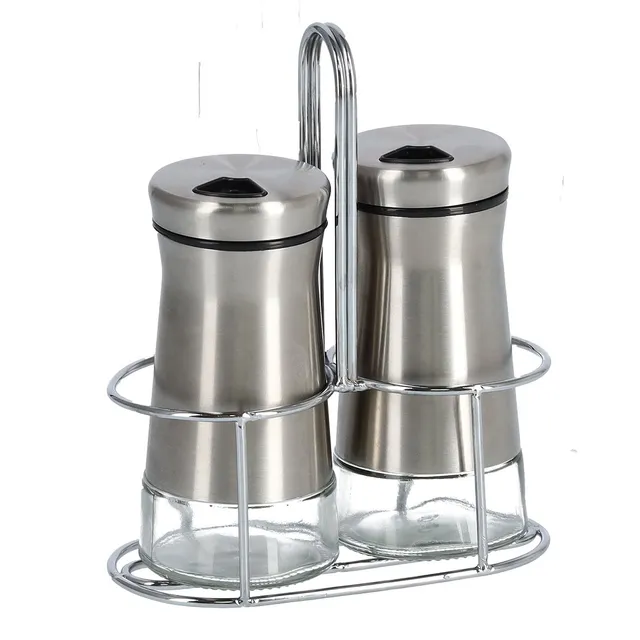 zeller-present-k-che-salz-pfefferstreuer-set-3-tlg-glas image 1