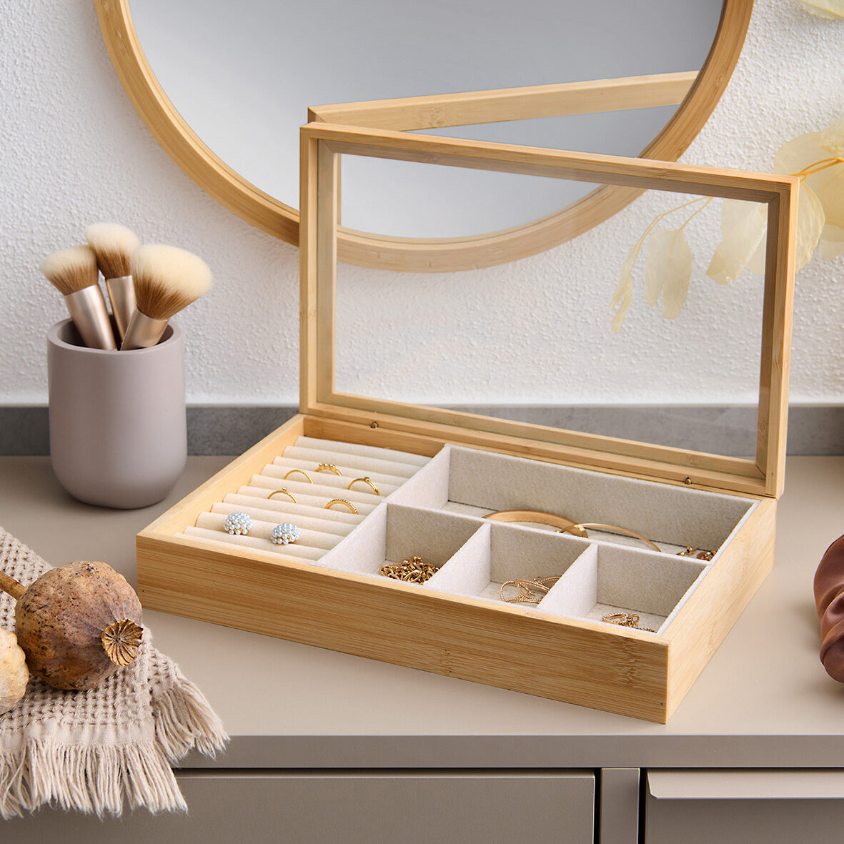 zeller-present-bad-schmuckk-stchen-bambus-mdf-glas-modern image 5