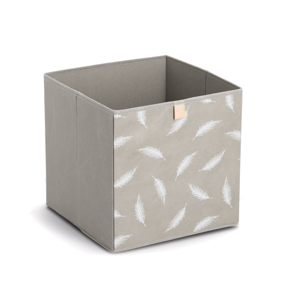 zeller-present-home-living-aufbewahrungsbox-feather-vlies-grau image 1