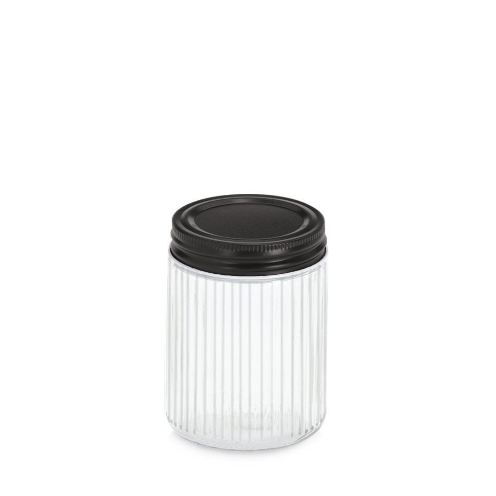 zeller-present-vorratsglas-metalldeckel-300-ml-geriffelt image 1