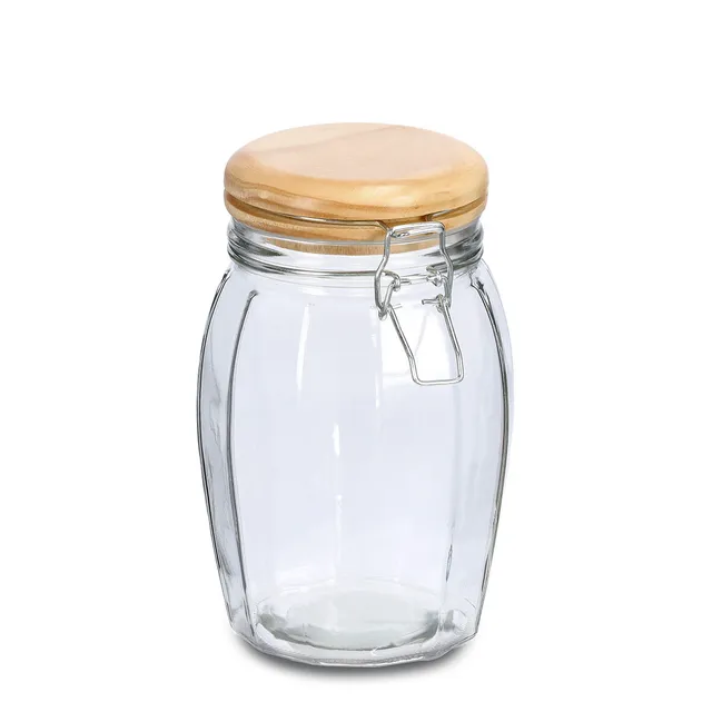 zeller-present-k-che-vorratsglas-mit-b-gelverschluss-1200-ml-kiefer image 1