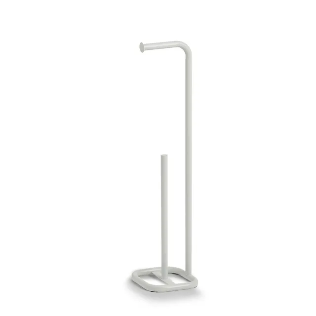 zeller-present-bad-wc-rollenhalter-metall-wei-stehend image 1