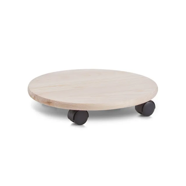 zeller-present-home-pflanzenroller-rund-kiefer-holz image 1