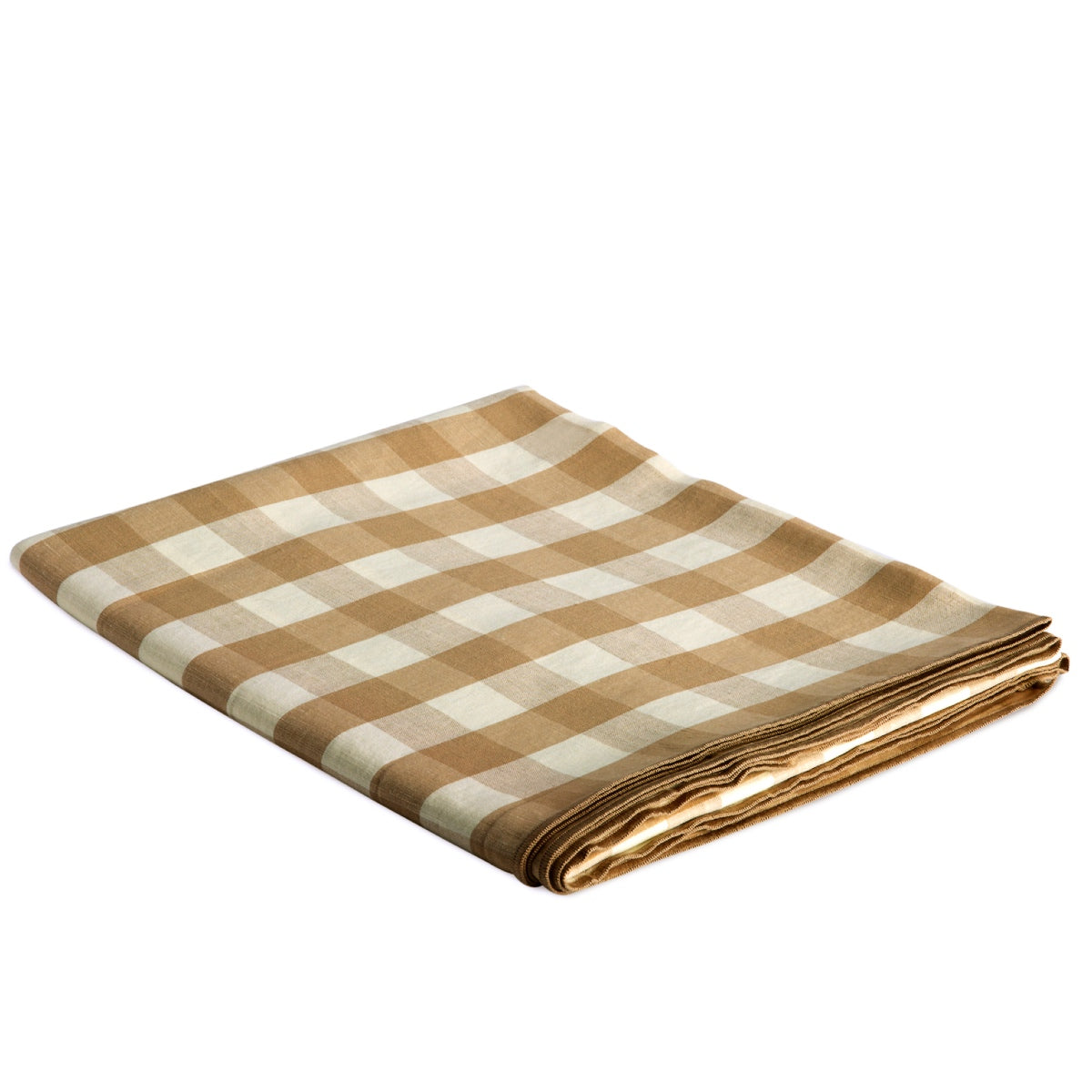 andrea-house-tischdecke-beige-leinen-vichy-200-cm image 2