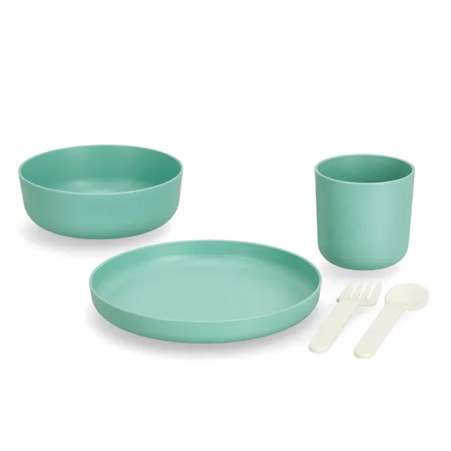 zeller-kids-kinder-geschirr-set-5-tlg-kunststoff-salbei image 1