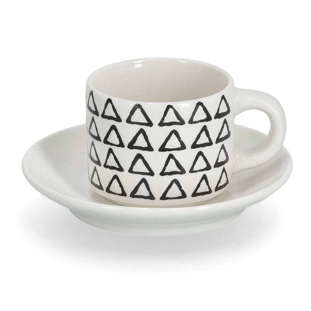 zeller-present-k-che-espresso-set-8-tlg-porzellan-schwarz-wei image 3