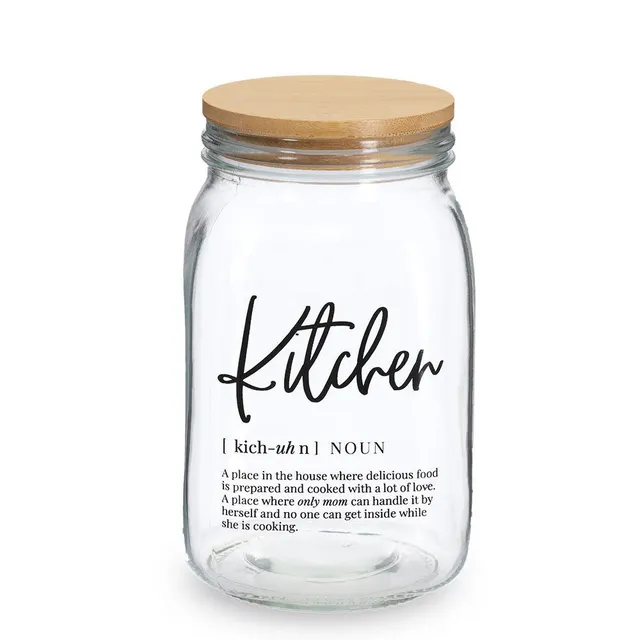 zeller-k-che-vorratsglas-kitchen-bambusdeckel-1400-ml-luftdicht image 1