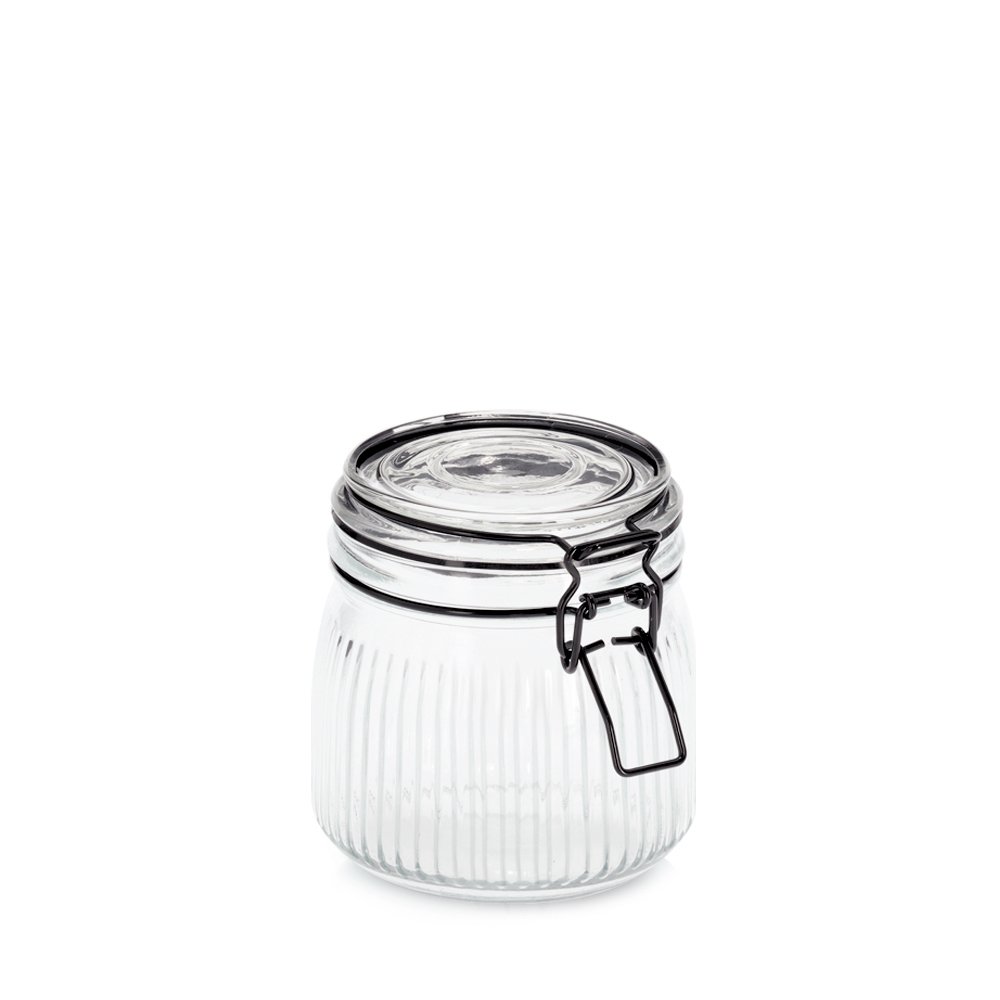 zeller-present-k-che-vorratsglas-550ml-b-gelverschluss-geriffelt image 1