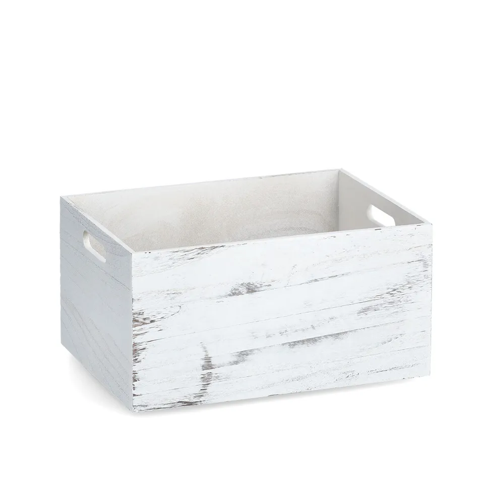zeller-present-rustic-wei-aufbewahrungskiste-holz-vintage image 1