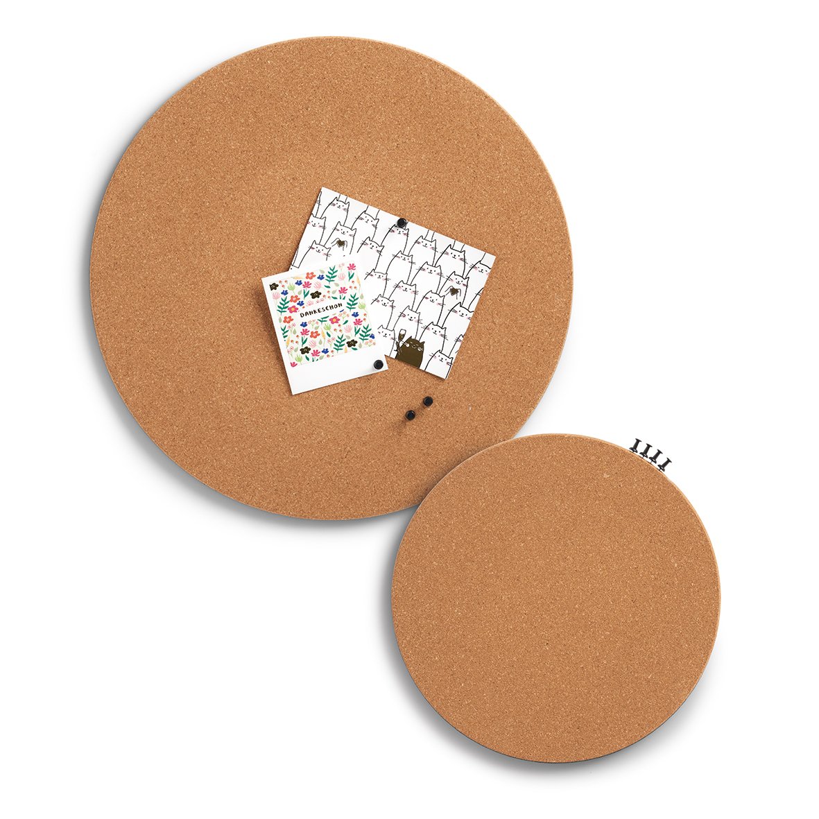 zeller-office-pinboard-kork-mit-4-push-pins-modern image 3