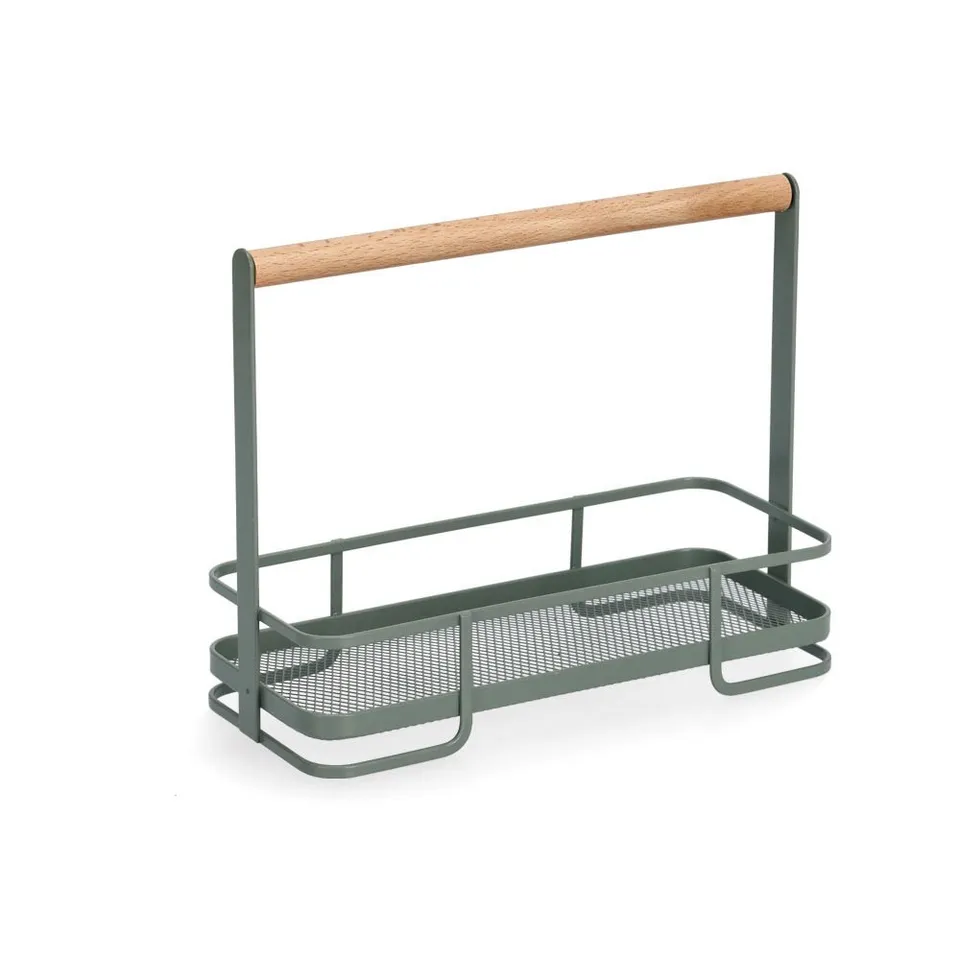 zeller-present-tragekorb-metall-buche-salbei image 1