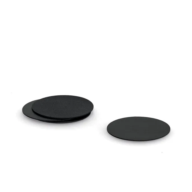 zeller-present-table-glasuntersetzer-4-tlg-schwarz-kunstleder image 1