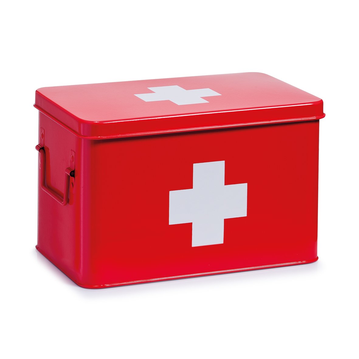 zeller-present-home-living-medizinbox-metall-rot-5-f-cher-einsatz image 1