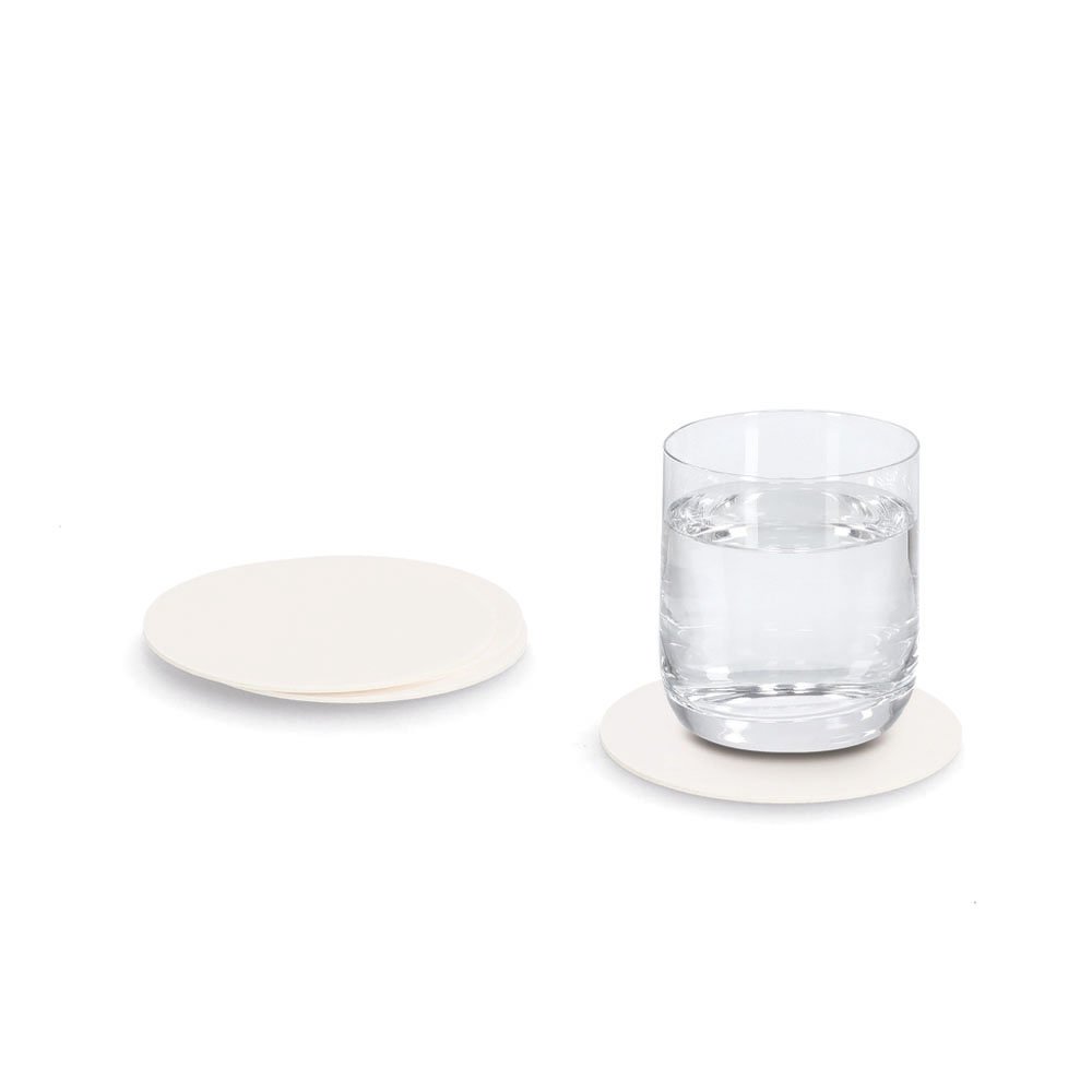 zeller-present-glasuntersetzer-set-4-tlg-kunstleder-wei image 4