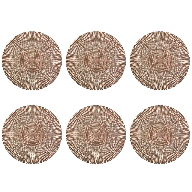zeller-present-table-platzset-cut-out-6er-set-kunststoff-kupfer image 1