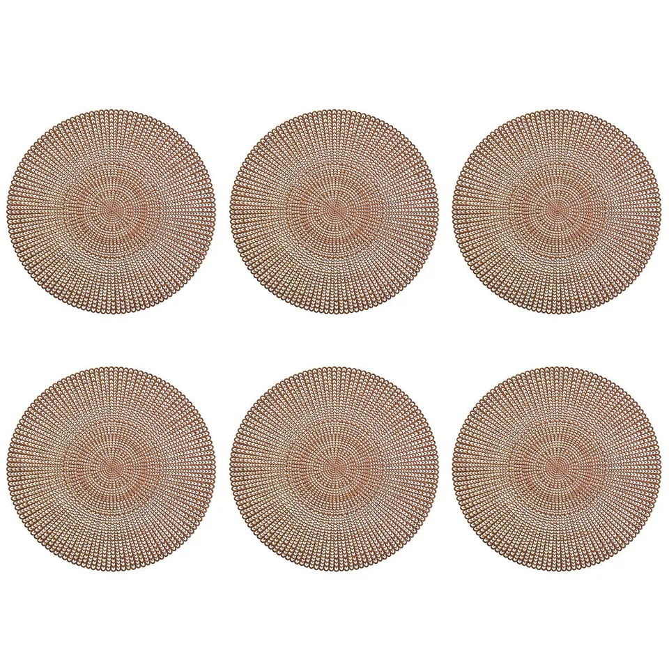 zeller-present-table-platzset-cut-out-6er-set-kunststoff-kupfer image 1